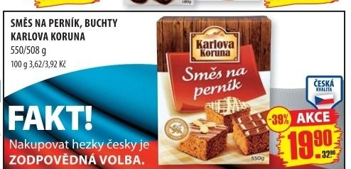 Smes na pernik karlova koruna
