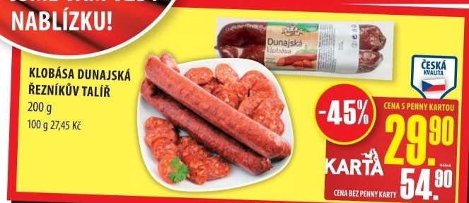 Klobasa dunajska reznikuv talir