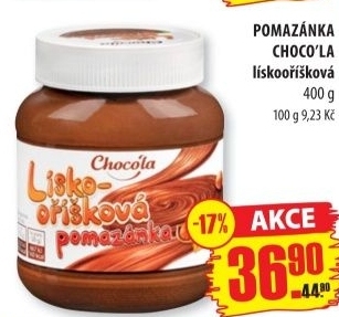 Liskooriskova pomazanka choco la