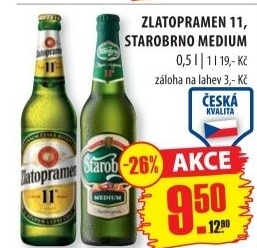Pivo svetly lezak 11 zlatopramen
