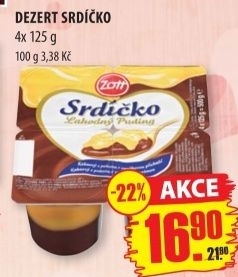 Pudinkovy dezert srdicko zott