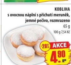Kobliha s ovocnou naplni