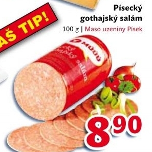 Salam gothaj maso uzeniny pisek