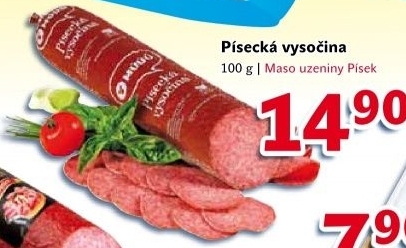 Salam vysocina pisecka maso uzeniny pisek