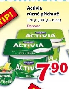 Bily jogurt activia danone