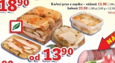 Prsa kureci v aspiku vahala