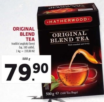 Caj anglicky cerny original blend tea hatherwood