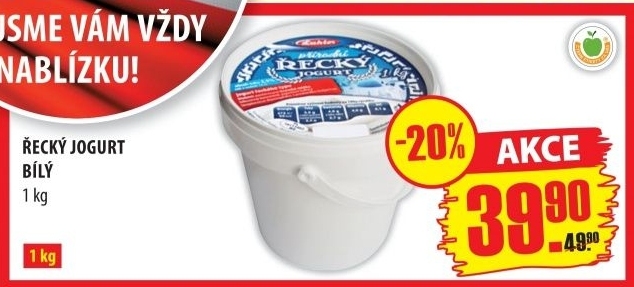 Bílý jogurt řecký Laktos - kbelík