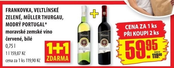 Víno Frankovka Vinařství Mutěnice