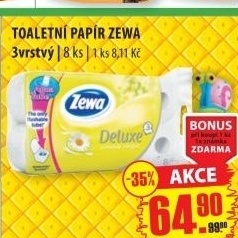 Toaletní papír 3vrstvý Deluxe Zewa