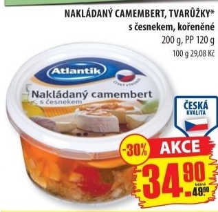 Sýr camembert nakládaný s česnekem Atlantik