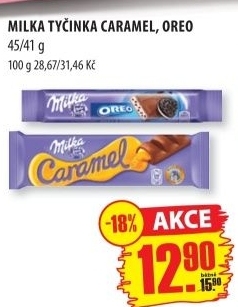 Tyčinka čokoládová Caramel Milka