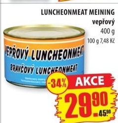 Luncheon meat vepřový Meining