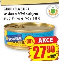 Sardinela ve vlastní šťávě Saira Sokra