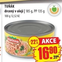 Tuňák drcený v oleji Marina