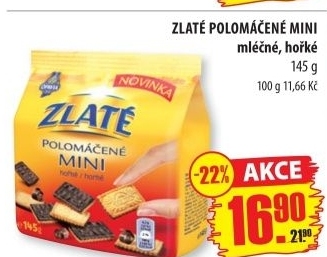 Zlaté polomáčené mini Zlaté Opavia