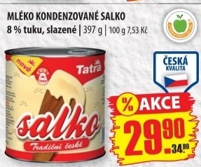 Mléko kondenzované Salko Tatra