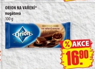 Čokoláda na vaření nugátová Orion