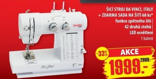 Šicí stroj Da Vinci