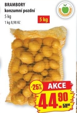 Brambory konzumní pozdní