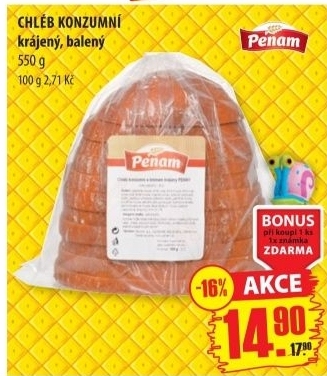 Chléb konzumní Penam