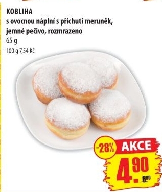 Kobliha s ovocnou náplní