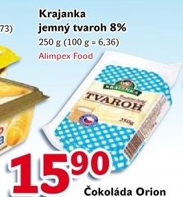 Tvaroh jemný 8% Krajanka