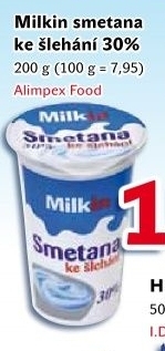Smetana ke šlehání Milkin 30%
