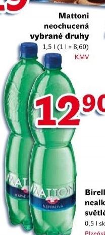 Přírodní voda Mattoni