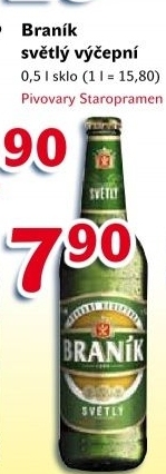 Pivo světlé výčepní 10° Braník