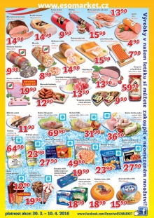 akční leták ESO MARKET 30.3.2016-10.4.2016