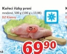 Kuřecí prsní řízky mražené DZ Klatovy