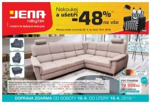 akční leták Jena nábytek 30.3.2016-19.4.2016