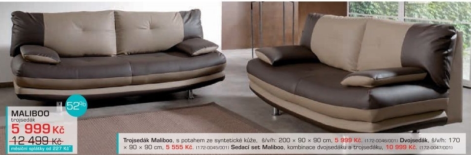 Maliboo-dvojsedák (brown-hlavní látka/taupe-doplň.látka)