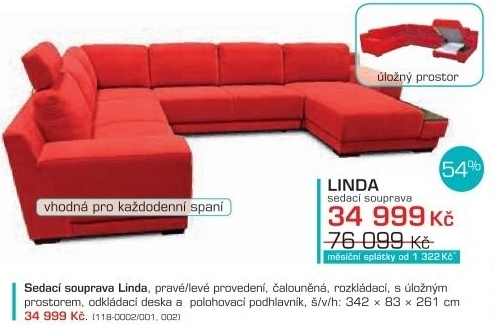 Linda - levý roh (troy triton 100, nohy: dřevo wenge)