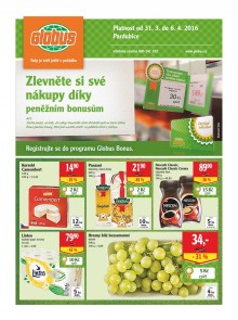akční leták Globus 31.3.2016-6.4.2016