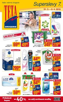 akční leták Teta drogerie 31.3.2016-9.4.2016