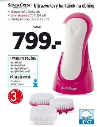 Ultrazvukový kartáček na obličej Silver Crest