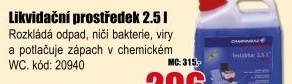 Prostředek likvidační Instablue Standard 2,5l do chemické toalety