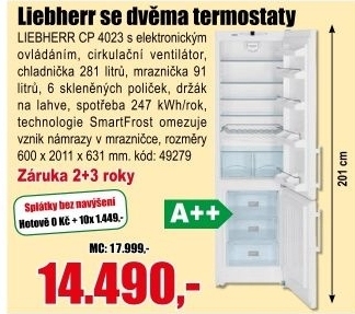 Chlad/mraz LIEBHERR CP 4023 záruka 2+3 roky zdarma