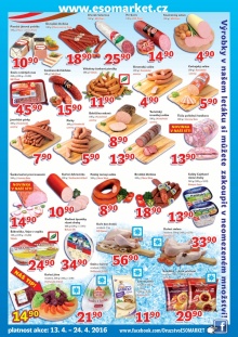 akční leták ESO MARKET 13.4.2016-24.4.2016