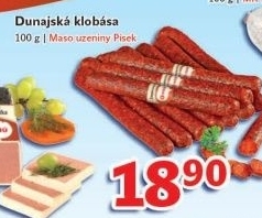 Klobása dunajská Maso uzeniny Písek