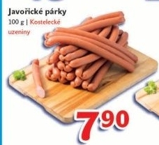 Párky javořické Kostelecké uzeniny