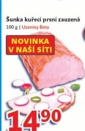 Šunka kuřecí prsní zauzená Uzeniny Beta