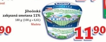 Smetana zakysaná JihočeskáMadeta 11%