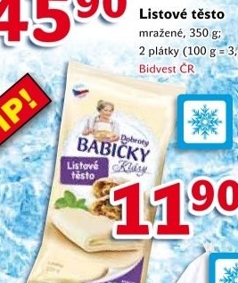 Těsto listové mražené Dobroty babičky Kláry