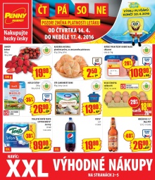 akční leták Penny Market 14.4.2016-17.4.2016