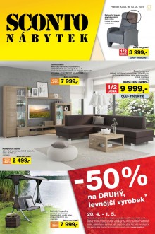 akční leták Sconto nábytek 20.4.2016-10.5.2016