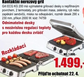 Gril ECG KG 200 nerez