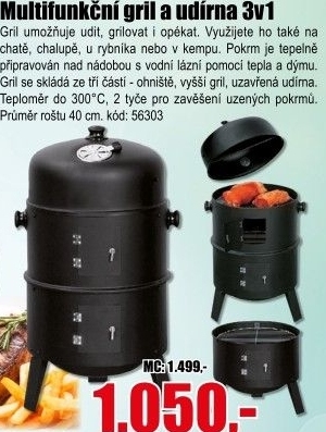 Gril / udírna Happy Green 3v1